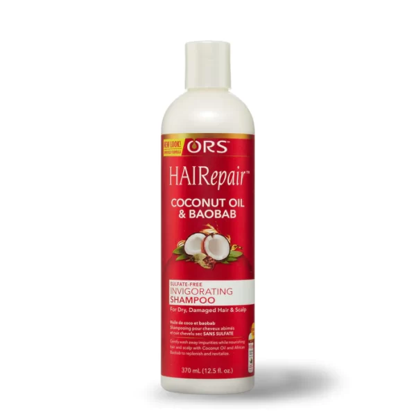 ORS HAIREPAIR COCONUT OIL AND BAOBAB SULFATE-FREE INVIGORATING SHAMPOO 12.5OZ