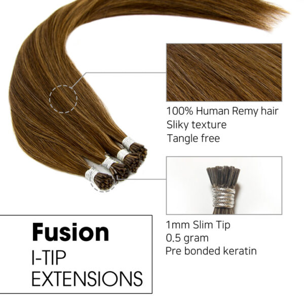 Hair Couture-Remy I-Tip Fusion Extensions STRAIGHT - Image 4