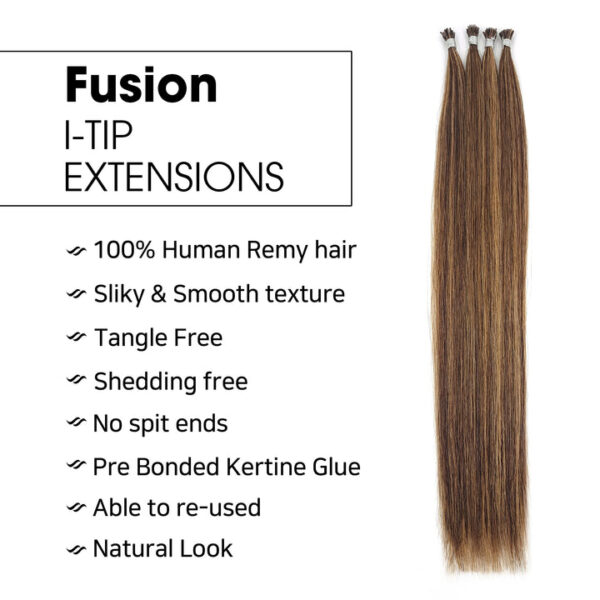 Hair Couture-Remy I-Tip Fusion Extensions STRAIGHT - Image 8