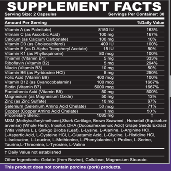 The Mane Choice Manetabolism Plus Vitamins 60 Capsules - Image 3