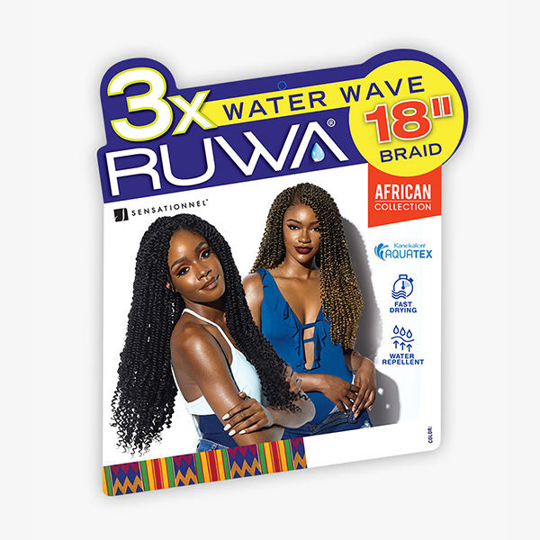 Sensationnel African collection 3X Ruwa Pre-Stretched Braids - WATER WAVE 18" - Image 5