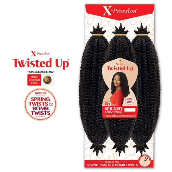 OUTRE X-PRESSION TWISTED UP CROCHET BRAID - SPRINGY AFRO TWIST 24" - Image 2