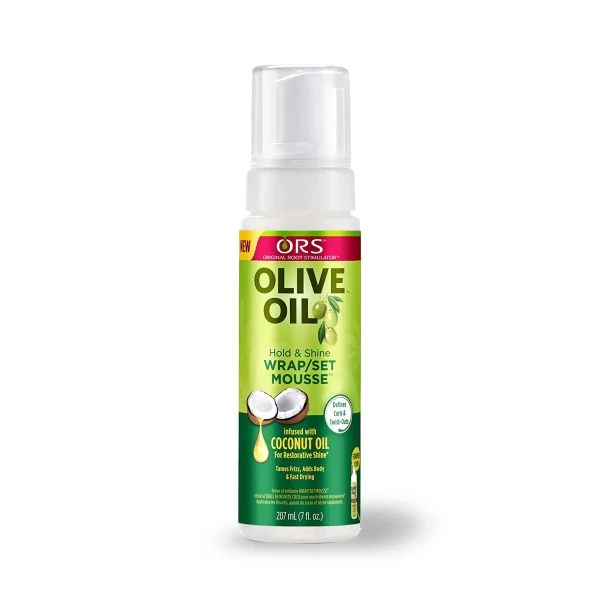 ORS OLIVE OIL HOLD & SHINE WRAP SET MOUSSE 7oz