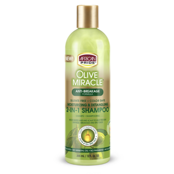 African Pride Olive Miracle 2-in-1 Shampoo12oz - Image 8