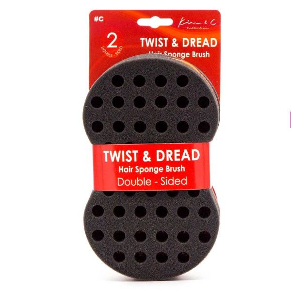 Kim & C  DOUBLE SIDED TWIST & DREAD SPONGE BRUSH