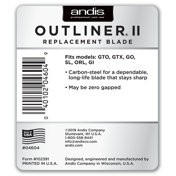 ANDIS Outliner II Replacement Blade #04604 - Image 3