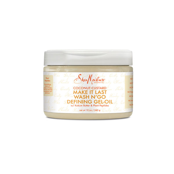 SHEA MOISTURE COCONUT CUSTARD MAKE IT LAST WASH N' GO DEFINING GEL-OIL 12oz