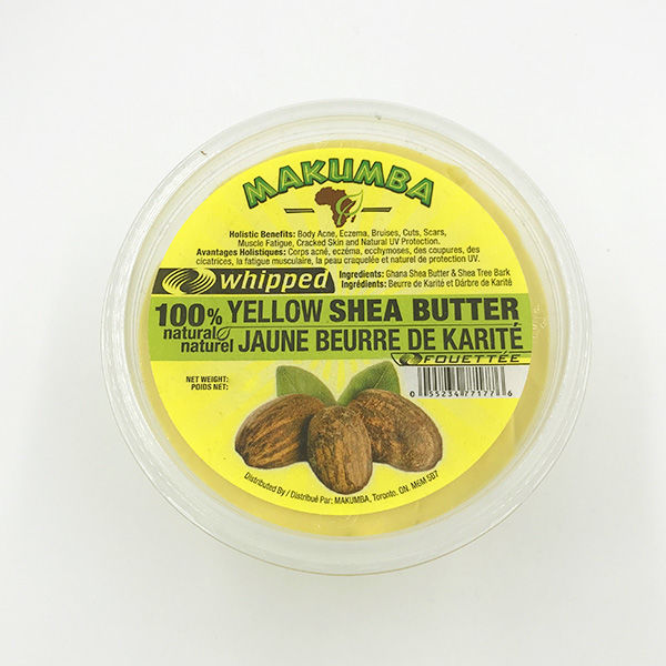 MAKUMBA WHIPPED 100% YELLOW SHEA BUTTER 8oz