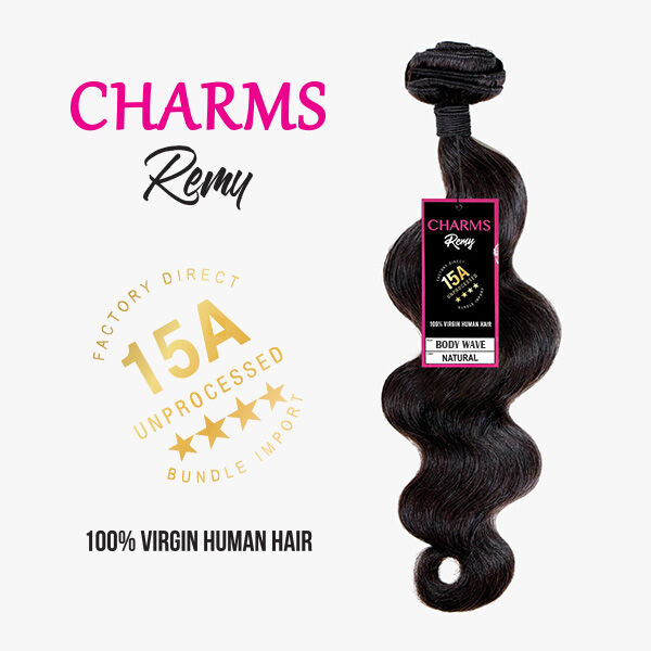 CHARMS REMY UNPROCESSED 100% VIRGIN HUMAN HAIR Body Wave 15A 10"-22"