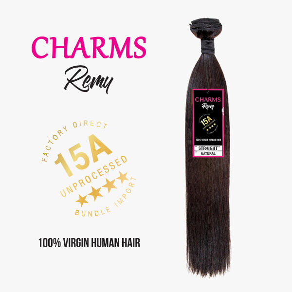 CHARMS REMY UNPROCESSED 100% VIRGIN HUMAN HAIR Straight 15A 10"-22"