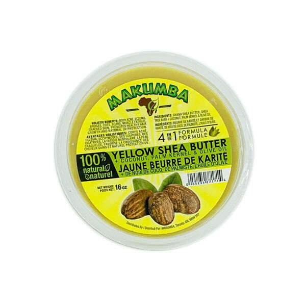 MAKUMBA 100% 4 in 1 Formula Yellow Shea butter