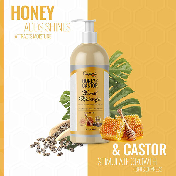 Africa's BEST Originals Honey & Castor Thermal Moisturizer 6oz - Image 3