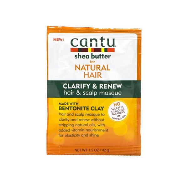 Cantu Shea Butter For Natural Hair Clarify & Renew hair & scalp masque 1.5oz