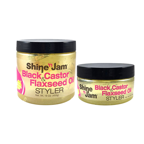 AMPRO Shine N Jam Black Castor & Flaxseed Oil Styler