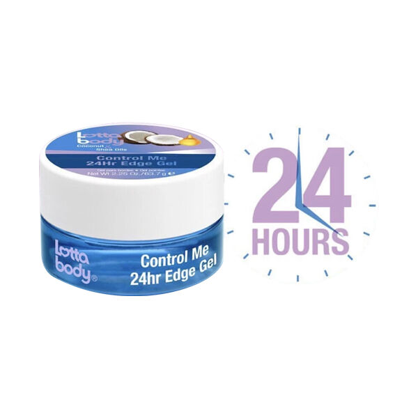 LOTTABODY COCONUT & SHEA OILS CONTROL 24 Hr EDGE GEL  2.25OZ