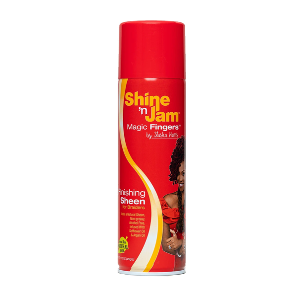 AMPRO Shine N Jam Magic Fingers Finishing Sheen Spray For Braiders 11.5oz