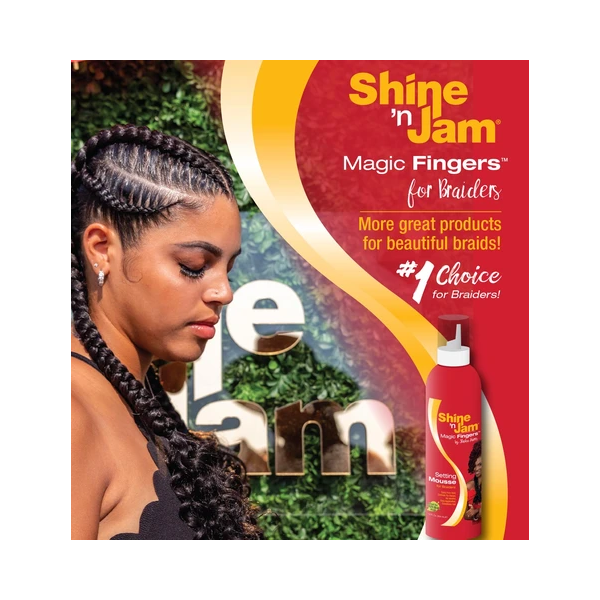 AMPRO Shine N Jam Magic Setting Mousse For Braiders 12oz - Image 2