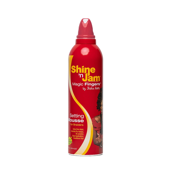 AMPRO Shine N Jam Magic Setting Mousse For Braiders 12oz