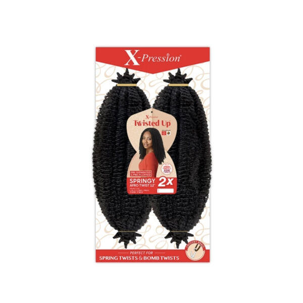 OUTRE X-PRESSION TWISTED UP CROCHET BRAID 2X - SPRINGY AFRO TWIST 12"