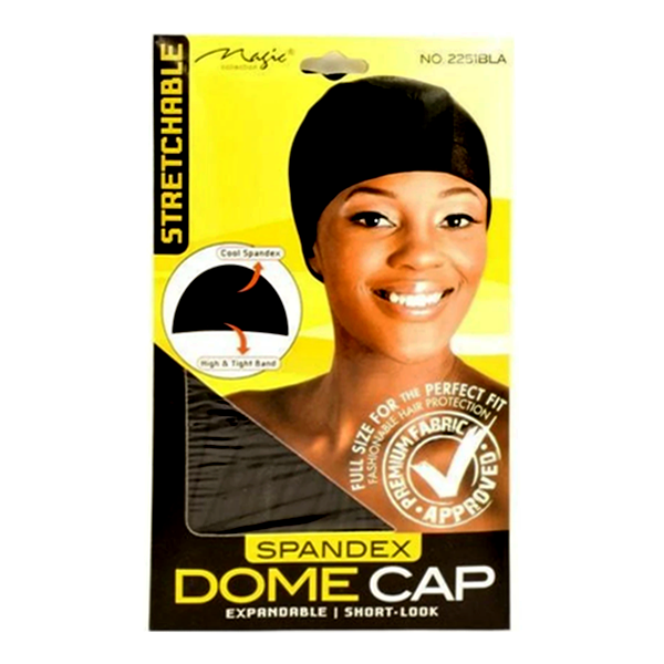 MAGIC COLLECTION STRETCHABLE SPANDEX DOME CAP #2251BLA