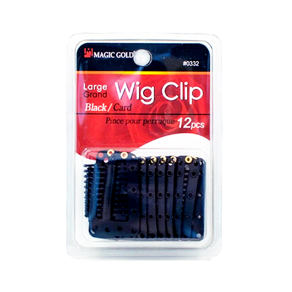 MAGIC GOLD WIG CLIP 12pcs - BLACK