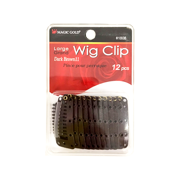 MAGIC GOLD WIG CLIP 12pcs - Dark Brown