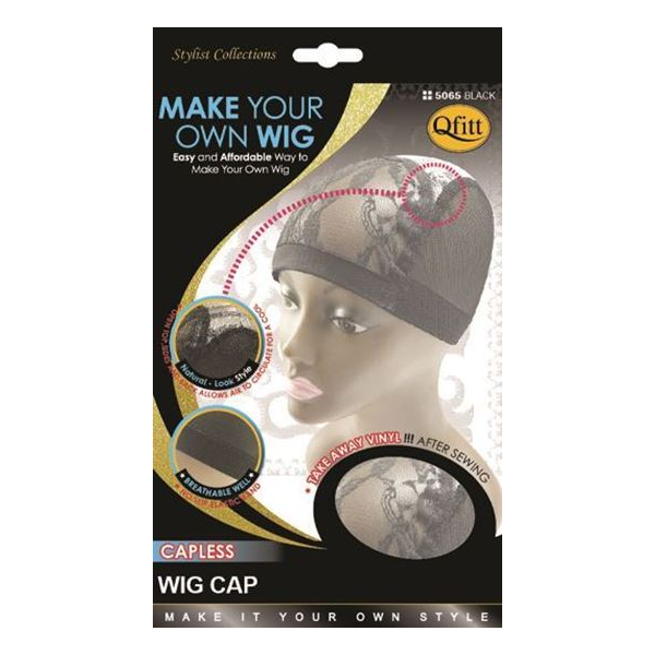 QFITT CAPLESS WIG CAP #5065 BLACK