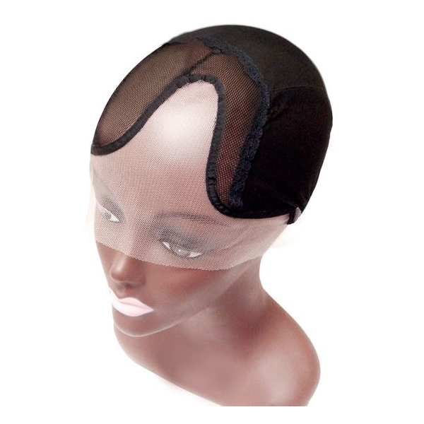 QFITT INVISIBLE LACE FRONT SIDE PARTING U-PART WIG CAP #5016 BLACK - Image 2