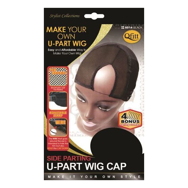 QFITT SIDE PARTING U-PART WIG CAP #5014 BLACK