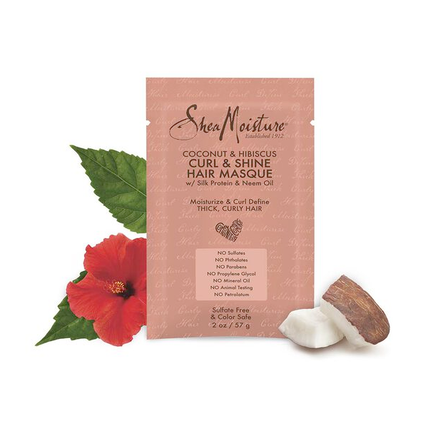 SHEA MOISTURE COCONUT & HIBISCUS CURL & SHINE HAIR MASQUE 2oz