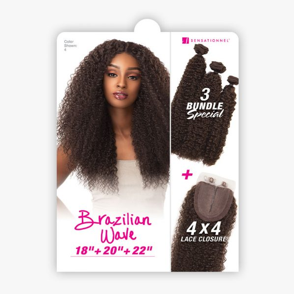 SENSATIONNEL MULTI BOUTIQUE 4 X 4 BRAZILIAN WAVE 18″20″22″ - Image 2