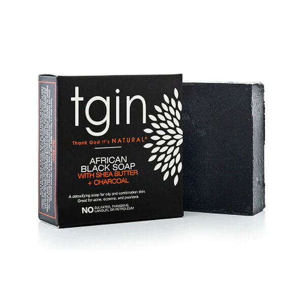 TGIN African Black Soap with Shea Butter + Charcoal 4oz