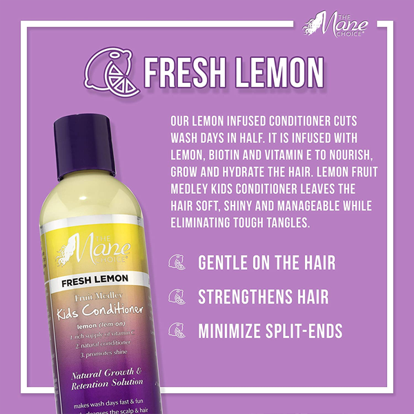 THE MANE CHOICE Fresh Lemon Fruit Medley KIDS Conditioner 8oz - Image 2