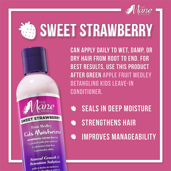 THE MANE CHOICE Sweet Strawberry Fruit Medley KIDS Moisturizer 8oz - Image 2