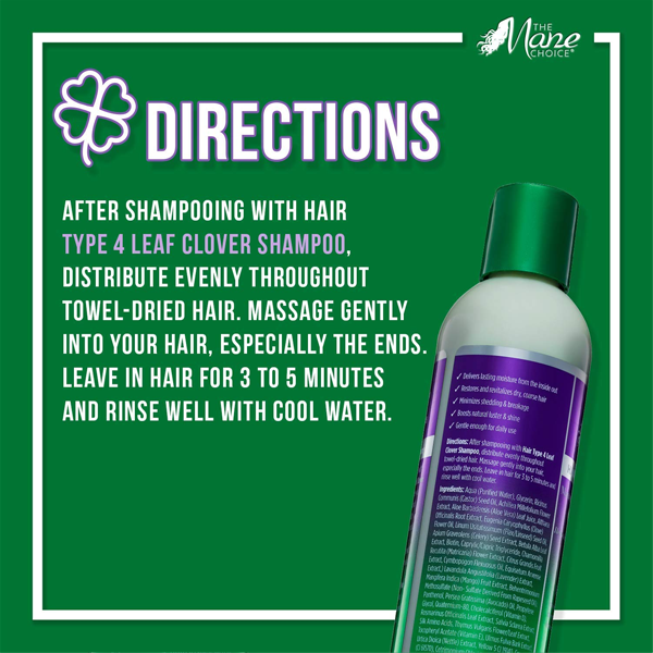 THE MANE CHOICE THE MANE CHOICE - Hair Type 4 Leaf Clover: Manageability & Softening Remedy Conditioner 8oz - Image 2