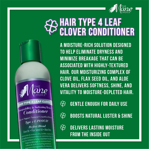 THE MANE CHOICE THE MANE CHOICE - Hair Type 4 Leaf Clover: Manageability & Softening Remedy Conditioner 8oz - Image 3