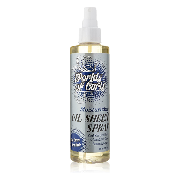 Worlds Of Curls Comb Out Conditioner & Oil Sheen Spray Moisturizer, Extra Dry Hair, 8 Oz