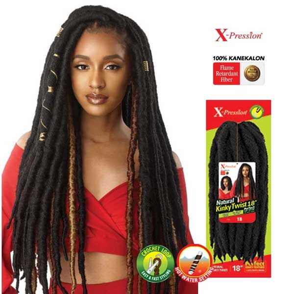 OUTRE X-PRESSION CROCHET BRAID NATURAL KINKY TWIST 18"