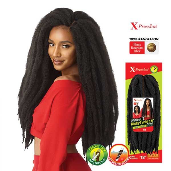 OUTRE X-PRESSION CROCHET BRAID NATURAL KINKY TWIST 18" - Image 2