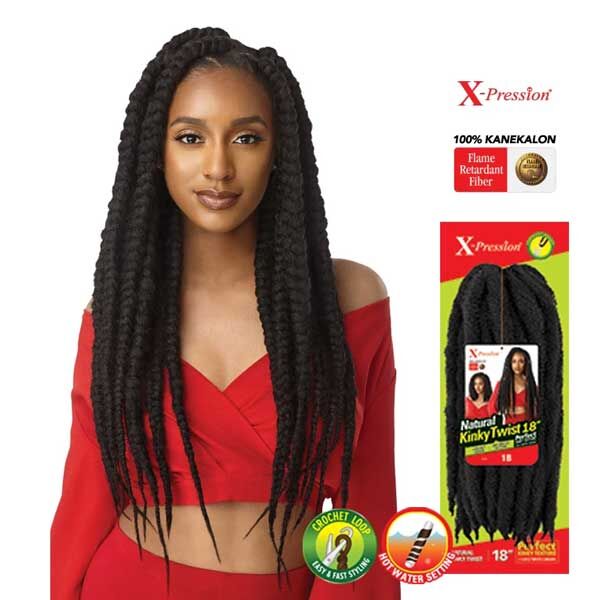 OUTRE X-PRESSION CROCHET BRAID NATURAL KINKY TWIST 18" - Image 3