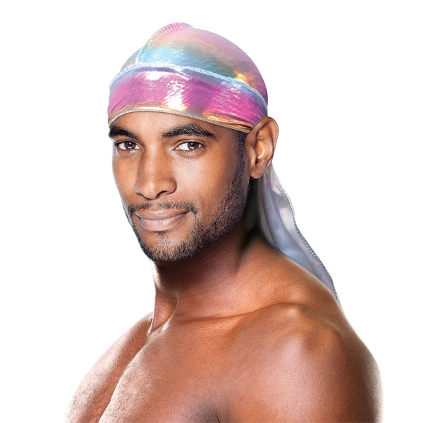 BEAUTY TOWN PREMIUM QUALITY STRETCHABLE HOLOGRAPHIC DURAG WITH LONG TAIL - Image 2