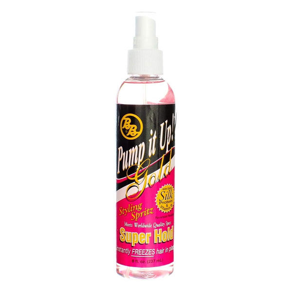 B&B Bronner Bros Pump it Up! Gold Styling Spritz - Super Hold 8oz