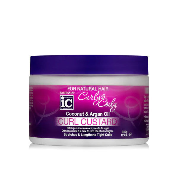 Fantasia IC CURLY & COILY Coconut & Argan Oil Curl Custard 12oz