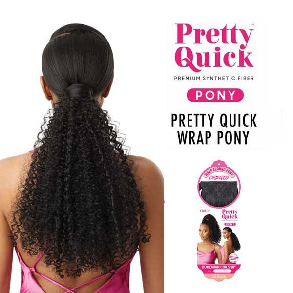 OUTRE Pretty Quick WRAP PONY -Bohemian Coils 18"