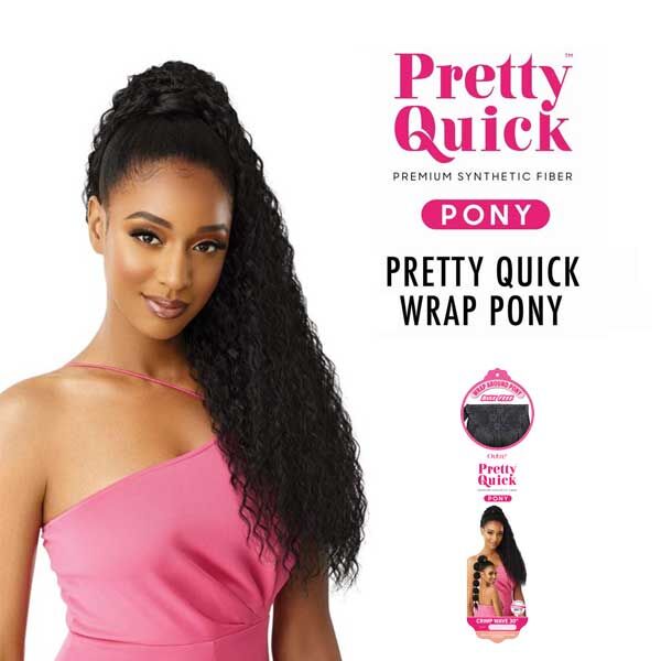 OUTRE Pretty Quick WRAP PONY -Crimp Wave 30"