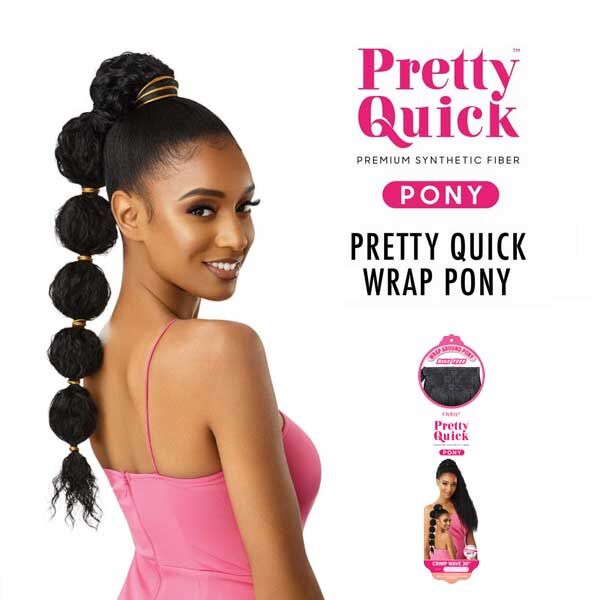 OUTRE Pretty Quick WRAP PONY -Crimp Wave 30" - Image 3