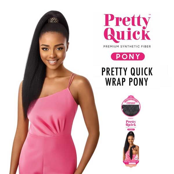 OUTRE Pretty Quick WRAP PONY -Jumbo Kinky Straight 24" - Image 2