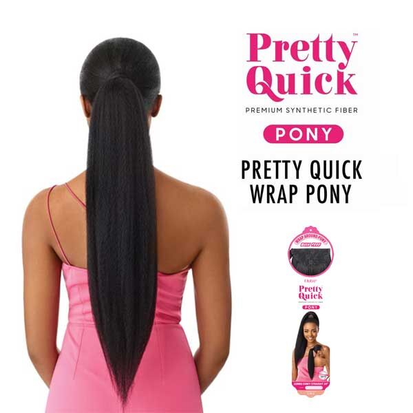 OUTRE Pretty Quick WRAP PONY -Jumbo Kinky Straight 24" - Image 3