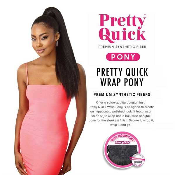 OUTRE Pretty Quick WRAP PONY -Kinky Straight 24"