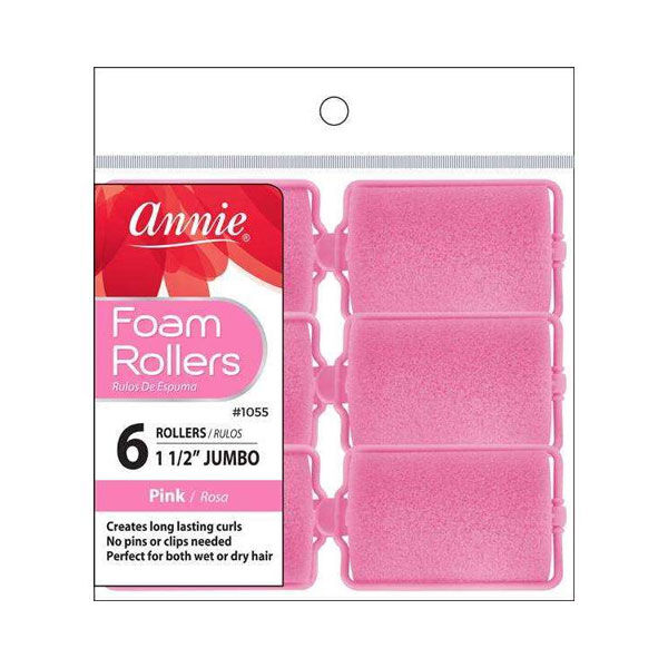 Annie Foam Rollers 1 1/2" Jumbo, Pink #1055